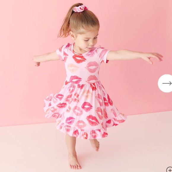 Posh Peanut Isabela Short Sleeve Ruffled Twirl Dress - Picture 2 of 14